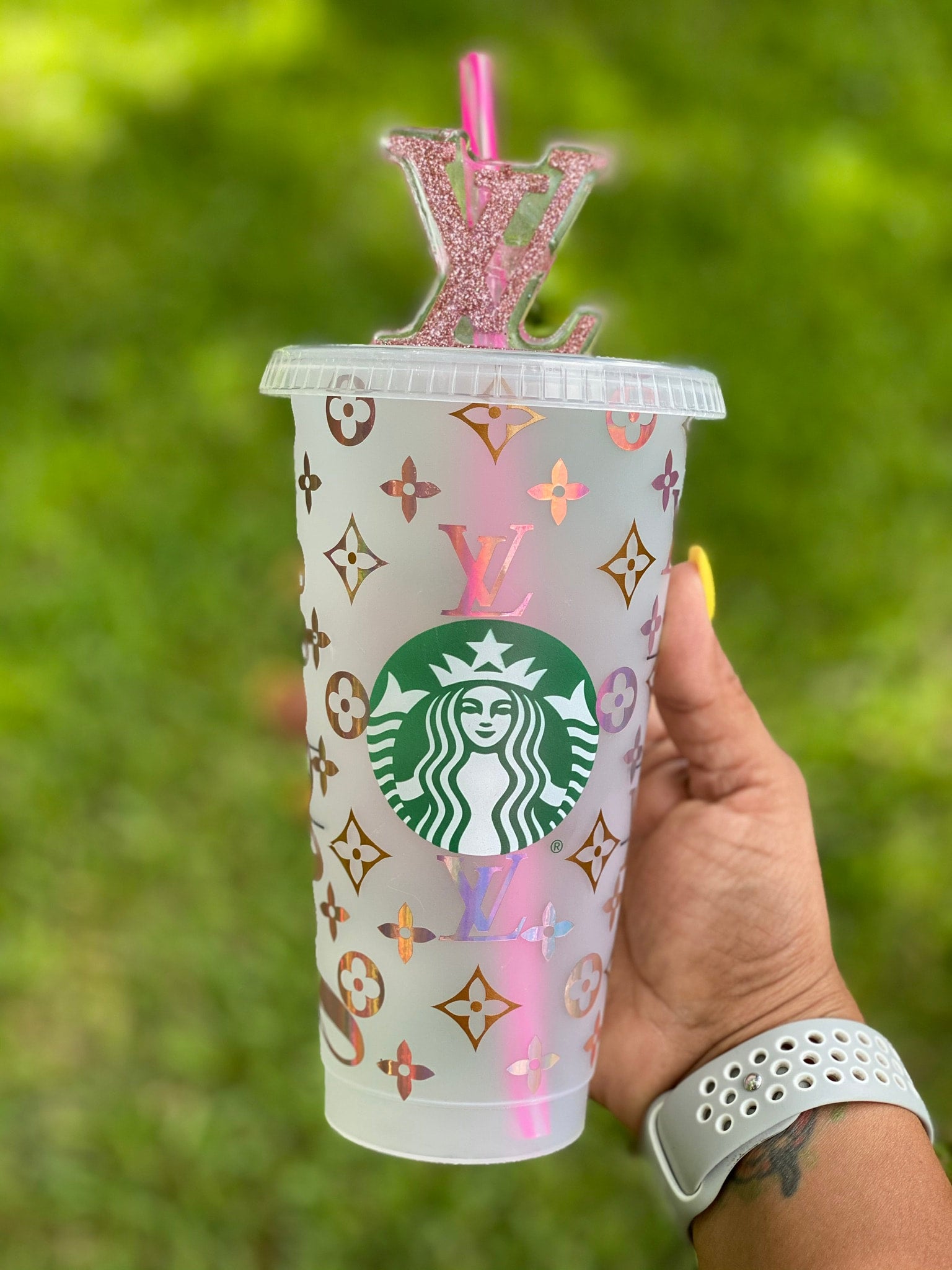 Holographic Moon and Stars Starbucks Cup – Nightshiftcraftingco