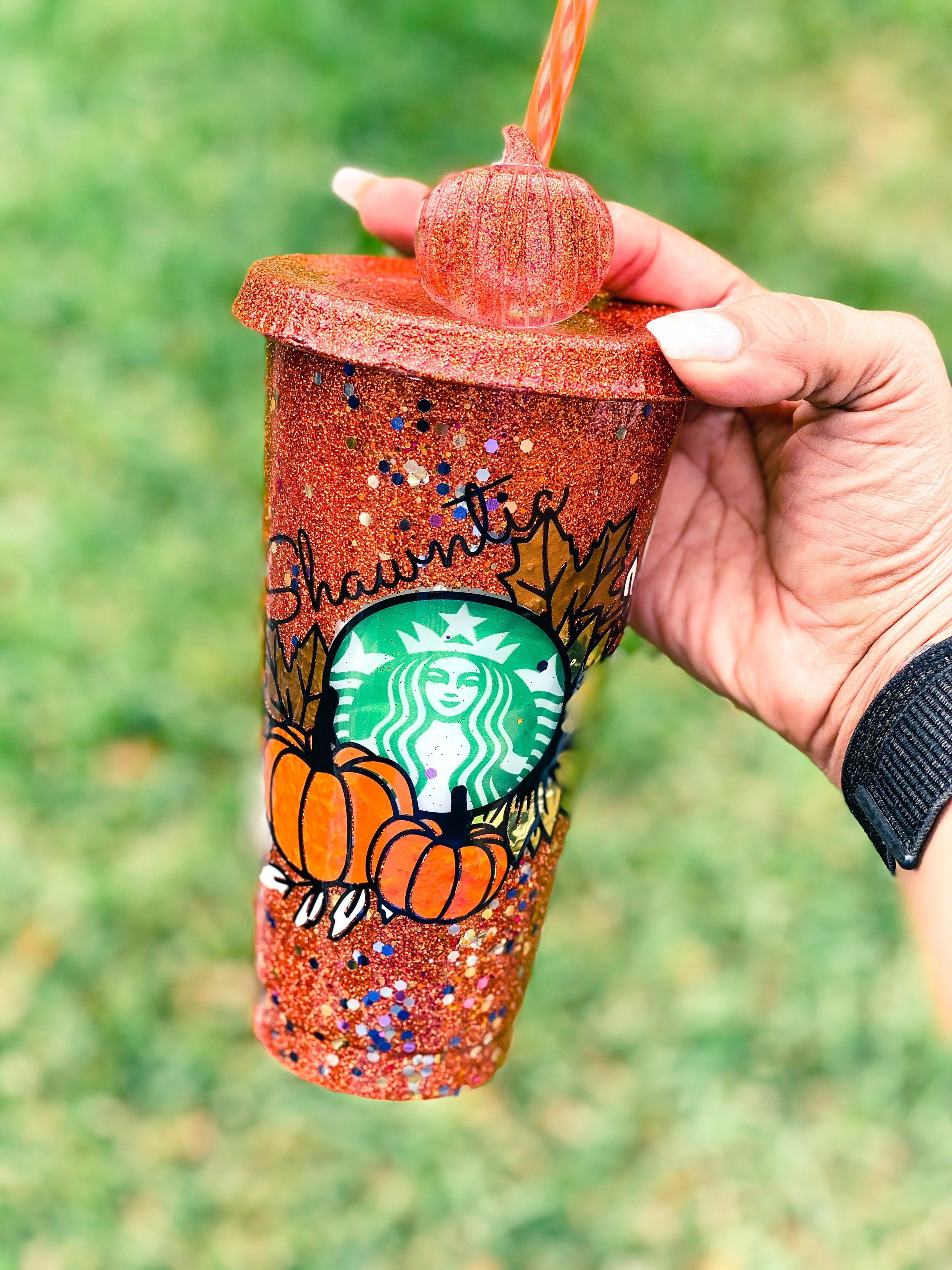 Personalized Starbucks Tumbler Flower Design – MissMomentos