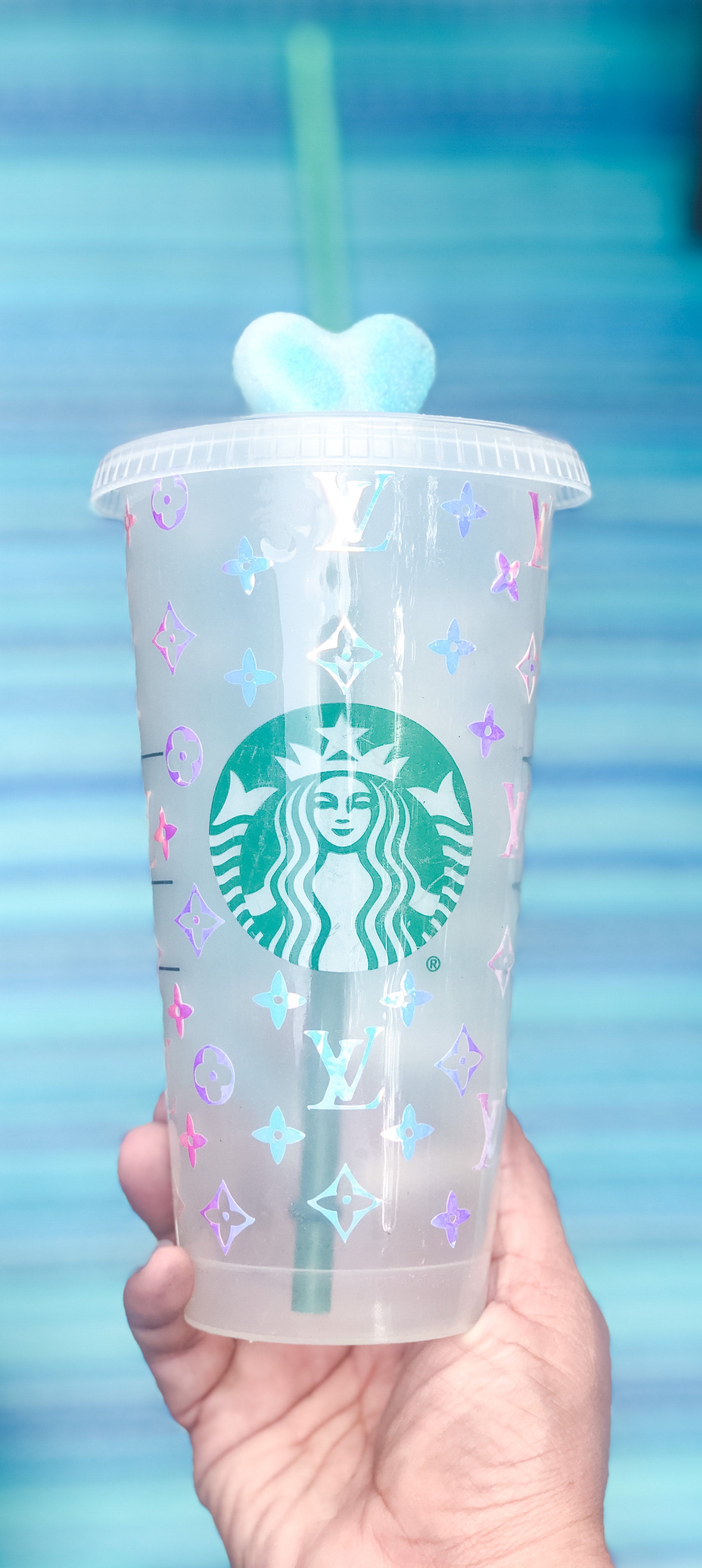 pink lv starbucks cup