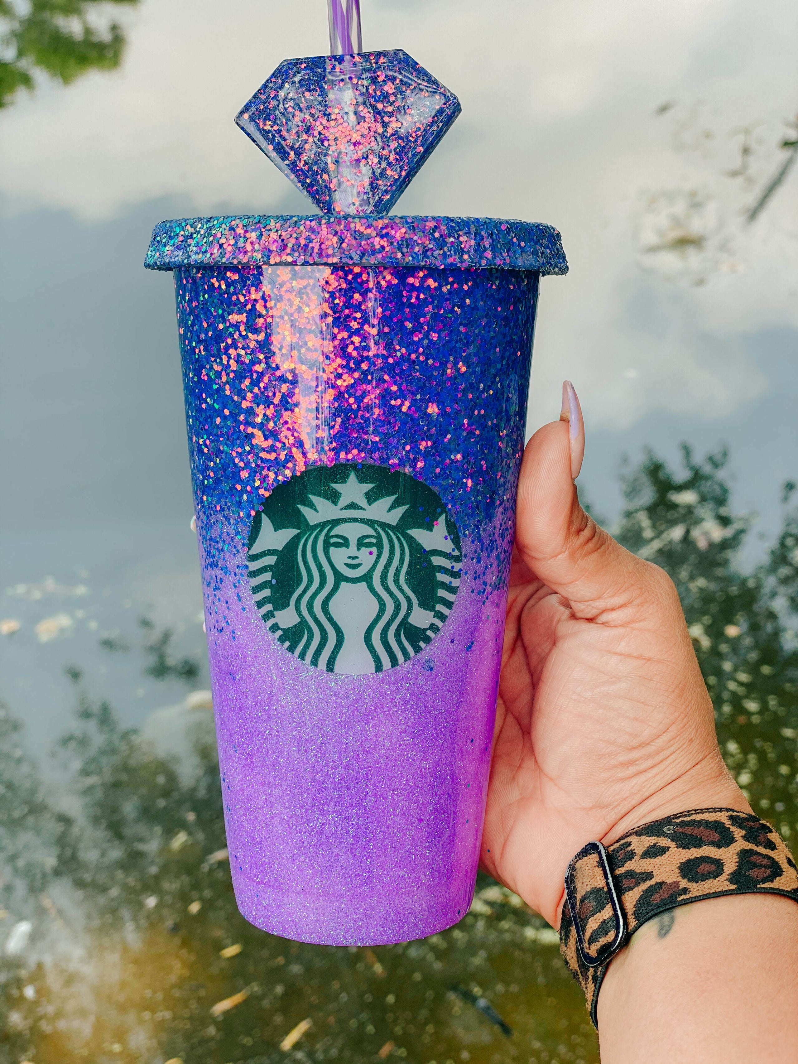 Hand Painted Floral Custom Starbucks Cold Cup Tumbler Any Flower/name You  Want!