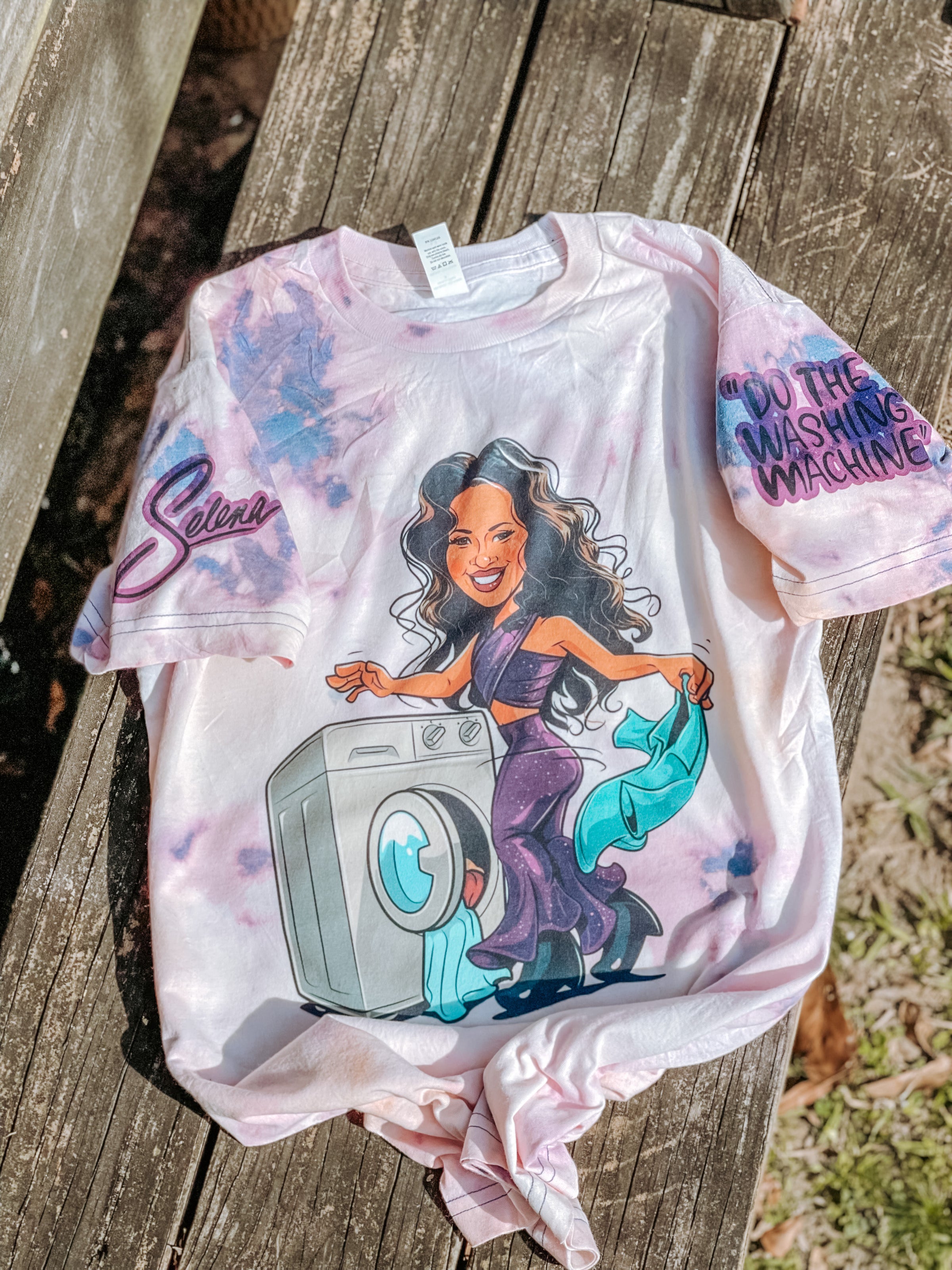 Selena, Bleached Tshirt, The Washing machine, Valentine's Day gift for  her, Bestie, Mom, Reverse tie dye, Bleached Ts, Fun Shirts